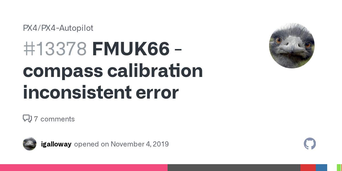 FMUK66 compass calibration inconsistent error · Issue 13378 · PX4