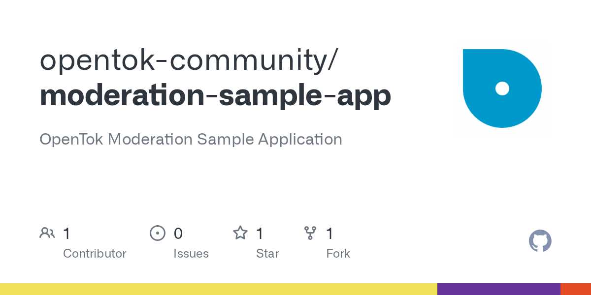 GitHub OpenTok Moderation