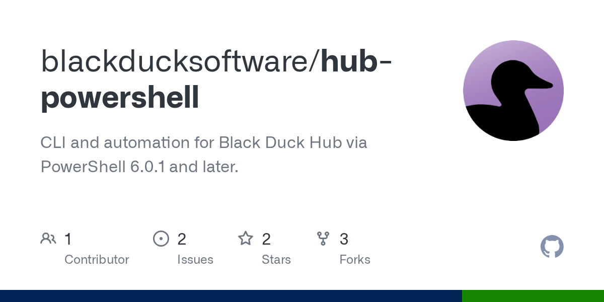 GitHub blackducksoftware/hubpowershell CLI and automation for Black