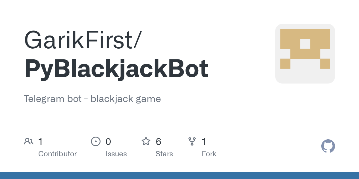 GitHub GarikFirst/PyBlackjackBot Telegram bot blackjack game