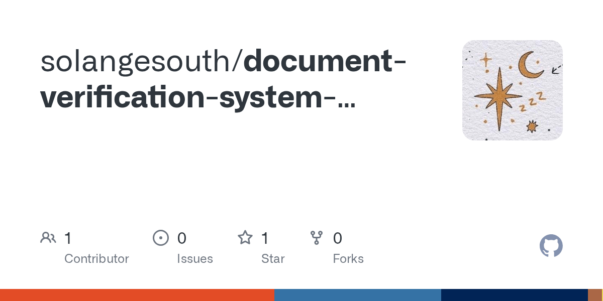 GitHub solangesouth/documentverificationsystemusingblockchain