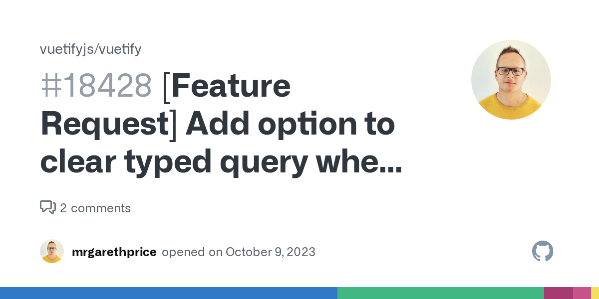 [Feature Request] Add option to clear typed query when selecting an