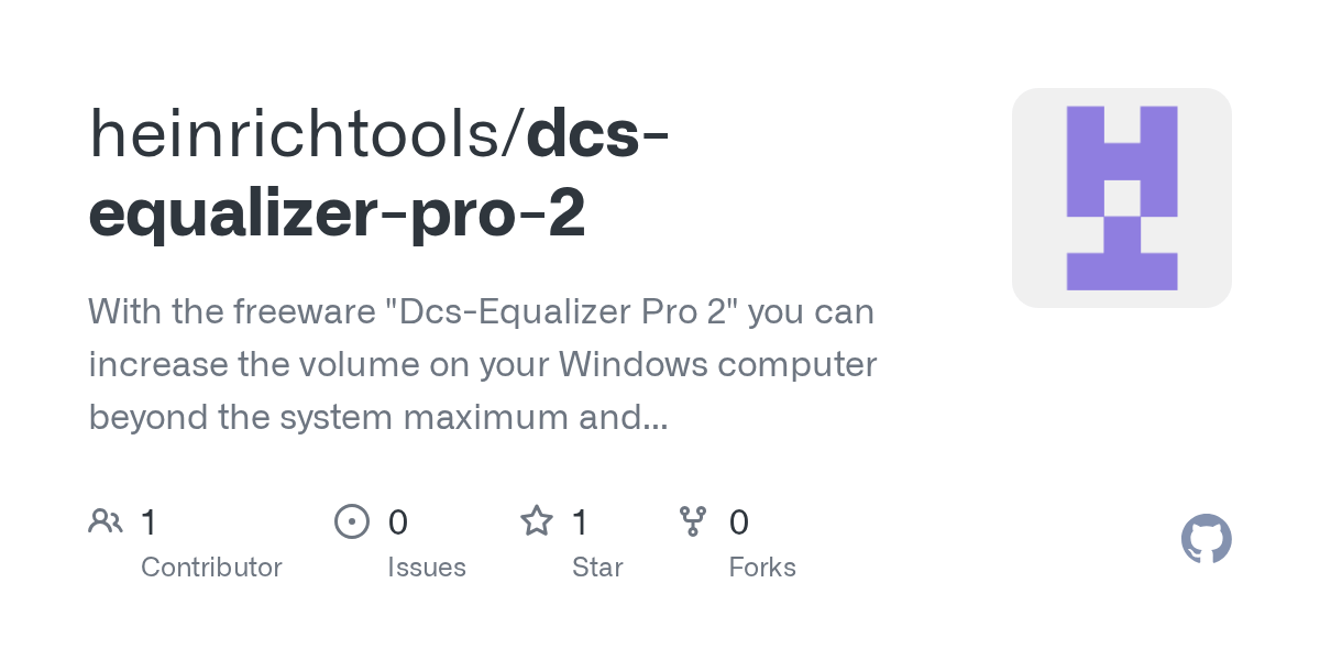 GitHub heinrichtools/dcsequalizerpro2 With the freeware "Dcs