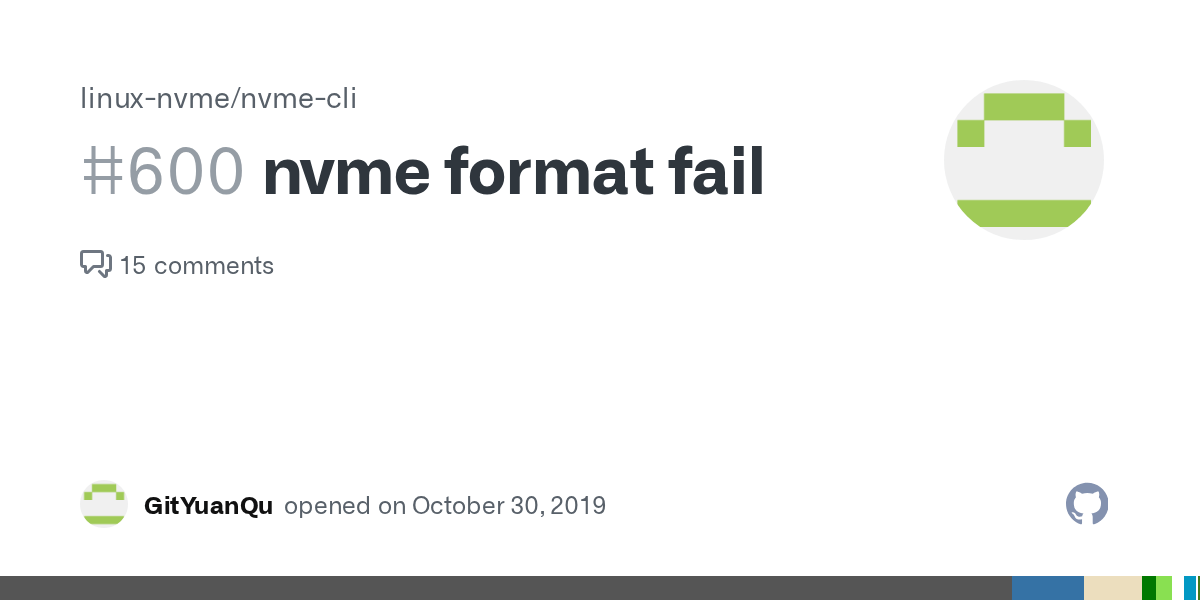 nvme format fail · Issue 600 · linuxnvme/nvmecli · GitHub