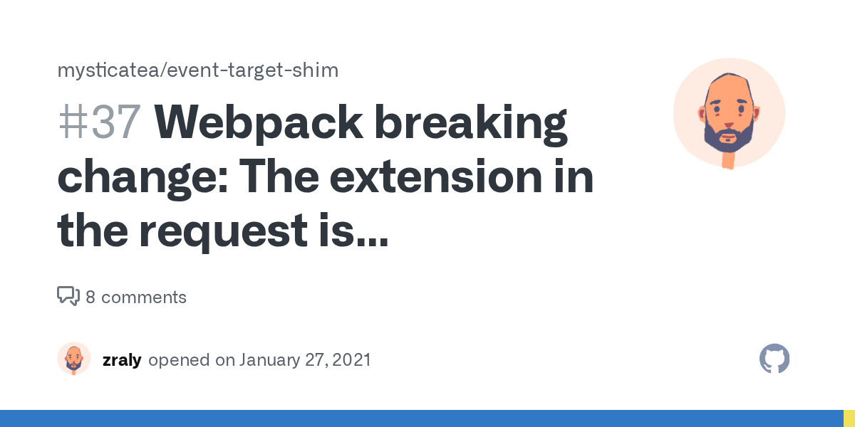 pack breaking change The extension in the request is mandatory