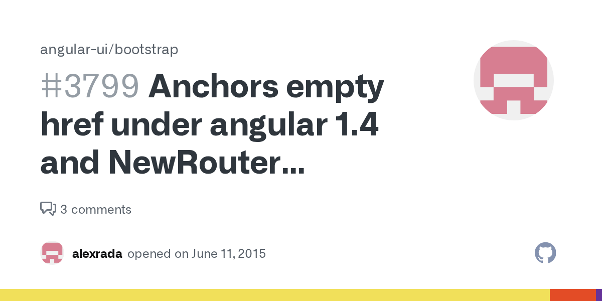 Anchors empty href under angular 1.4 and NewRouter components redirects