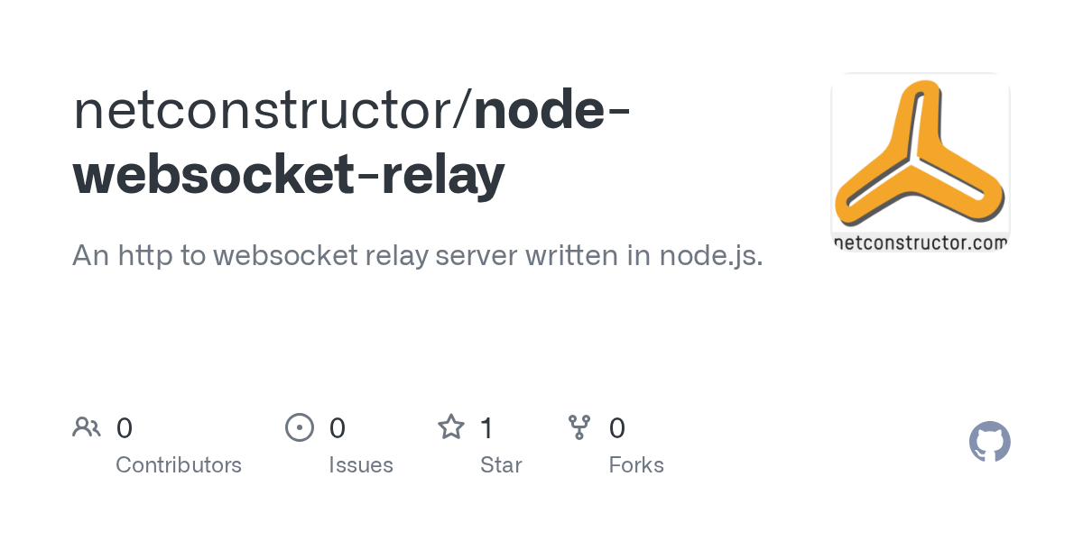GitHub netconstructor/nodewebsocketrelay An http to websocket