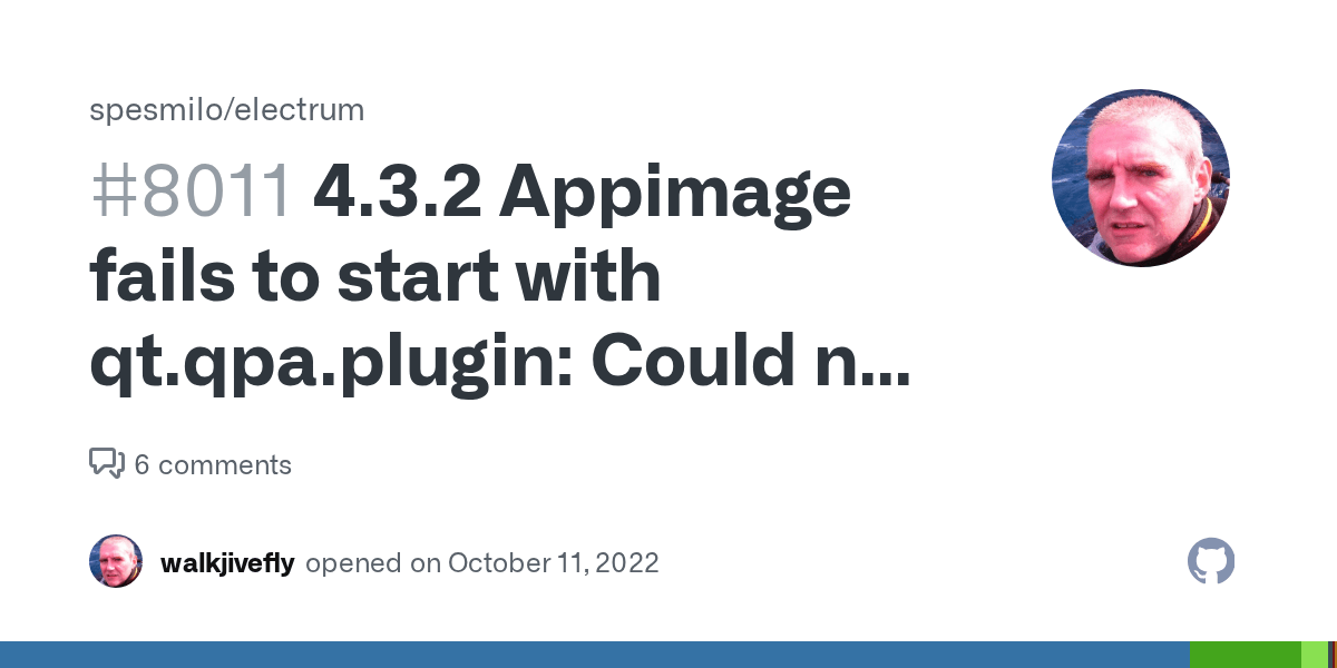 4.3.2 Appimage fails to start with qt.qpa.plugin Could not load the Qt