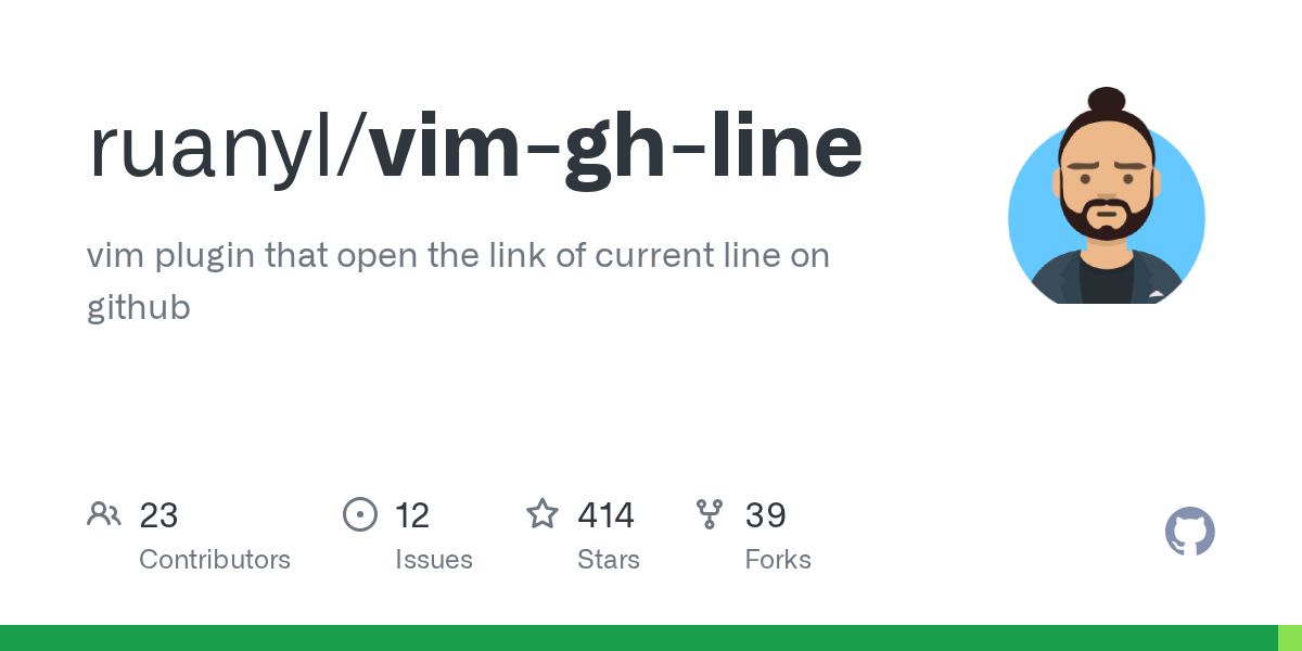 GitHub ruanyl/vimghline vim plugin that open the link of current line on github