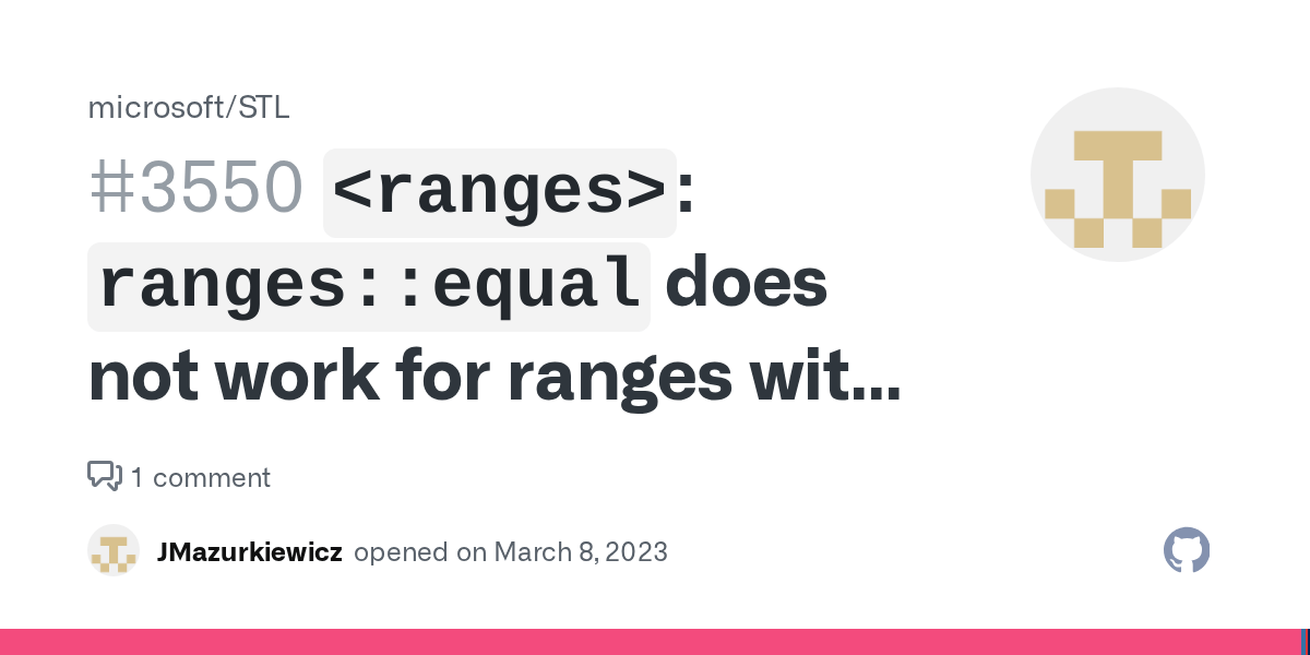 rangesequal` does not work for ranges with integerclass `range