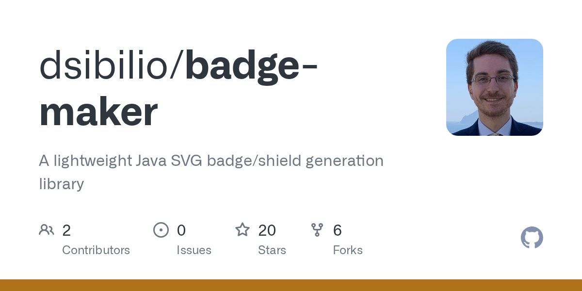GitHub dsibilio/badgemaker A lightweight Java SVG badge/shield