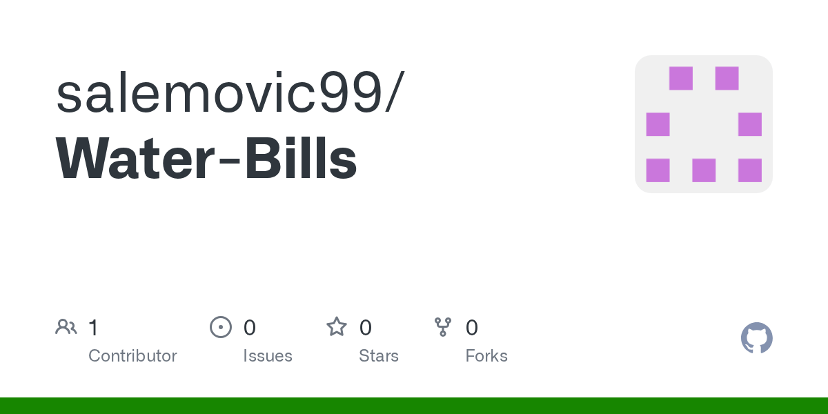 GitHub salemovic99/WaterBills