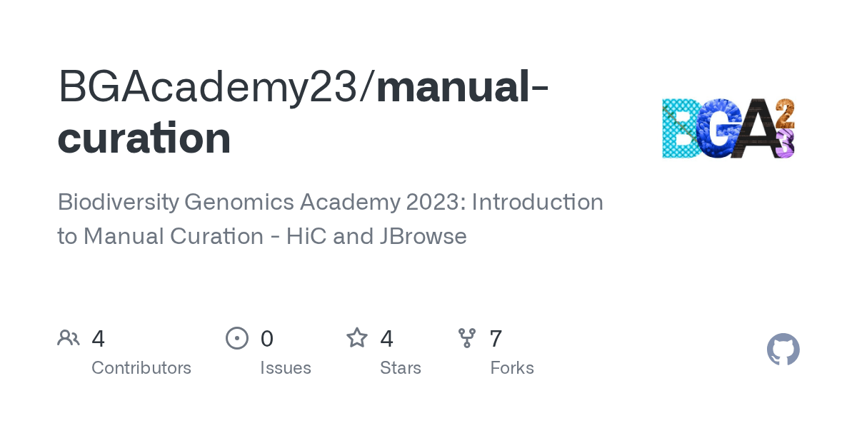 GitHub BGAcademy23/manualcuration Biodiversity Genomics Academy