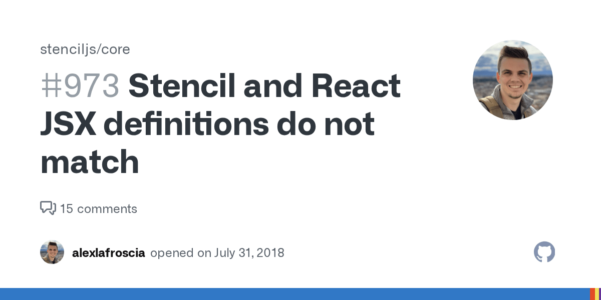 Stencil and React JSX definitions do not match · Issue 973 · ionic