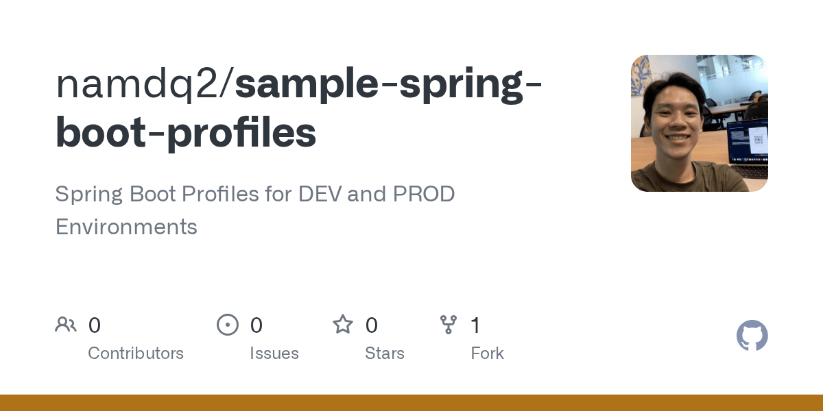 GitHub namdq2/samplespringbootprofiles Spring Boot Profiles for DEV and PROD Environments