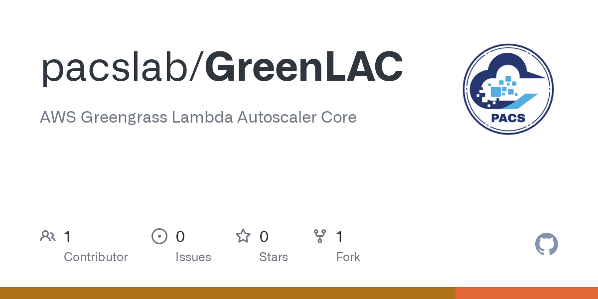 GitHub pacslab/GreenLAC AWS Greengrass Lambda Autoscaler Core