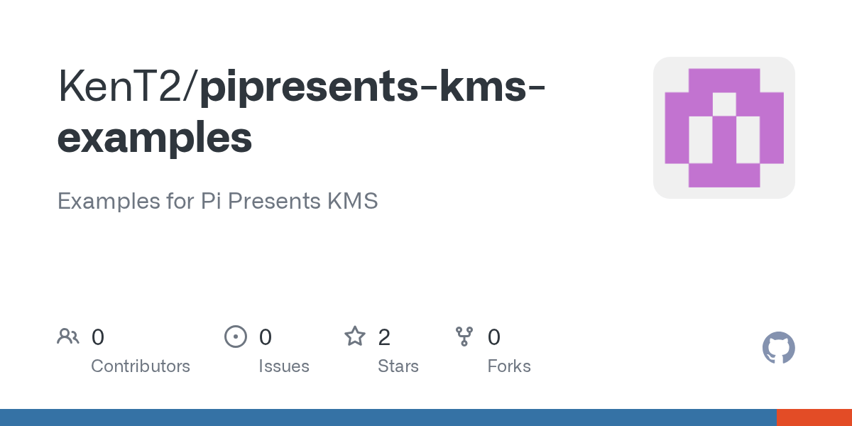 GitHub KenT2/pipresentskmsexamples Examples for Pi Presents KMS