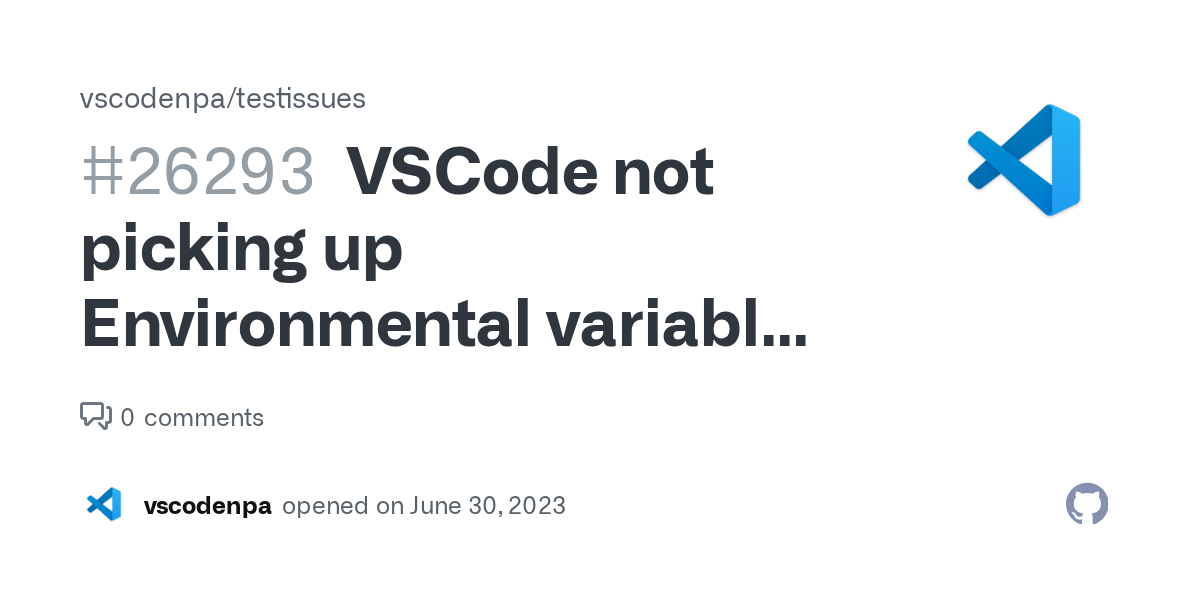 VSCode not picking up Environmental variables which start with CS