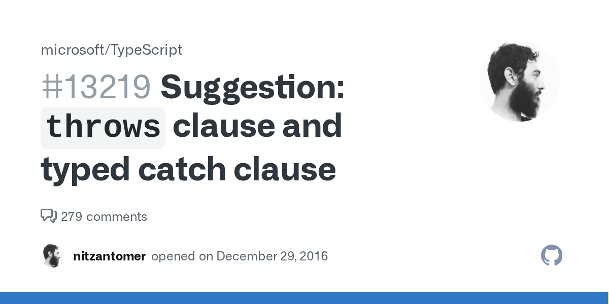 Suggestion `throws` clause and typed catch clause · Issue 13219