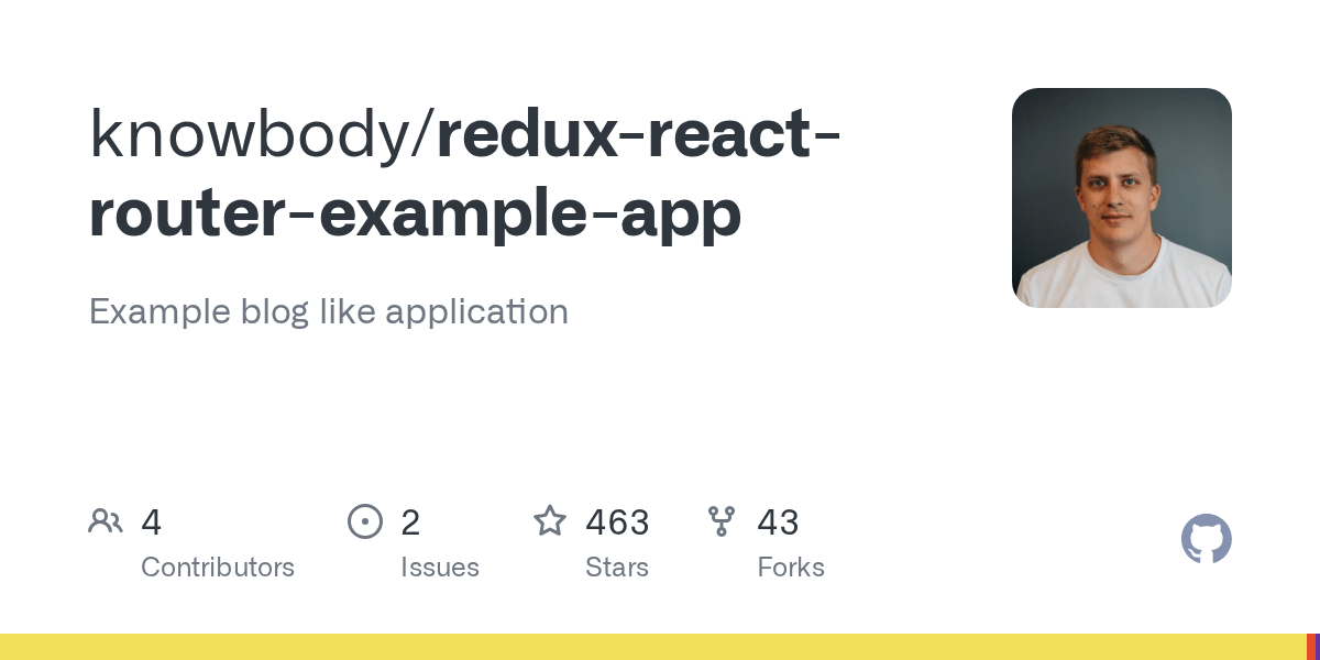 GitHub knowbody/reduxreactrouterexampleapp Example blog like
