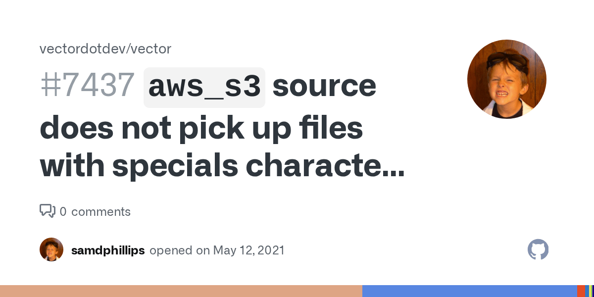 `aws_s3` source does not pick up files with specials characters in the