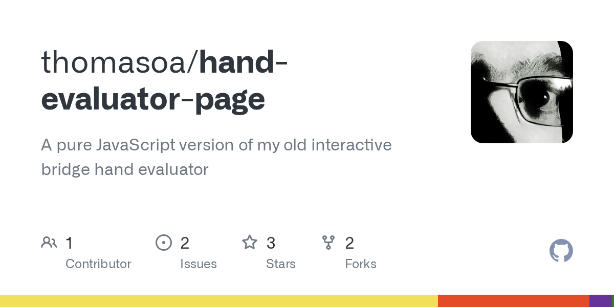 GitHub thomasoa/handevaluatorpage A pure JavaScript version of my