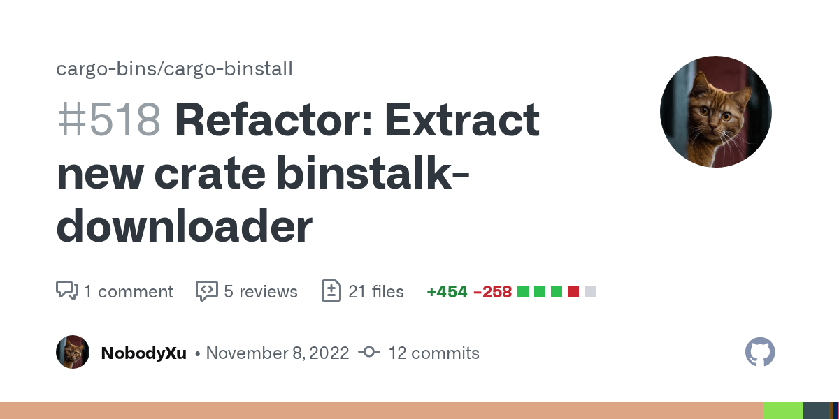 Refactor Extract new crate binstalkdownloader by NobodyXu · Pull