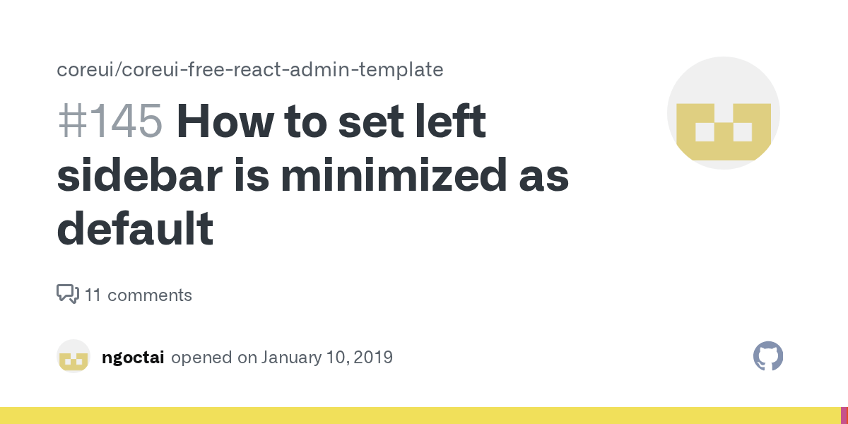 How to set left sidebar is minimized as default · Issue 145 · coreui