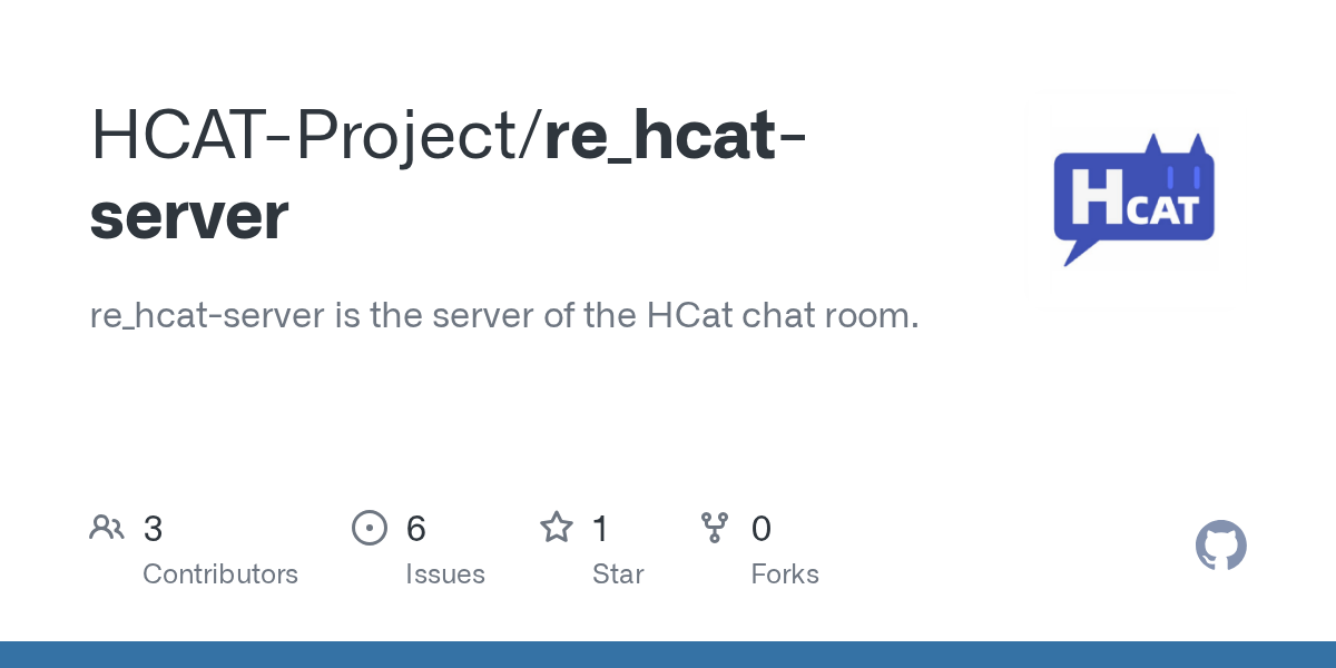 GitHub - HCAT-Project/re_hcat-server: re_hcat-server is the server of