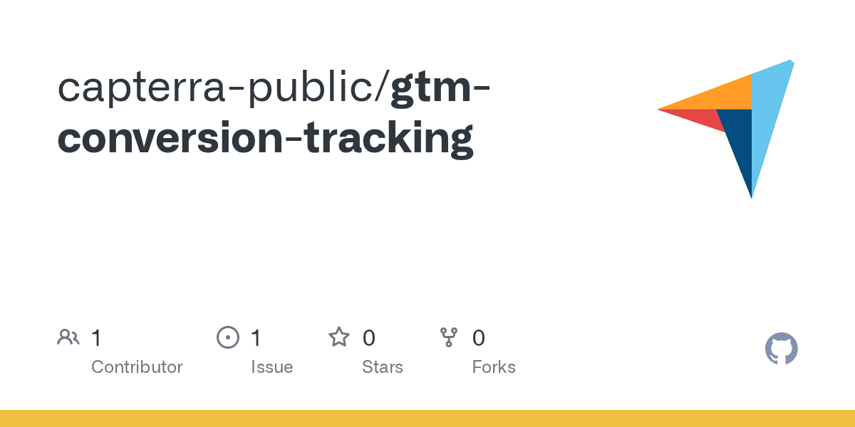 GitHub capterrapublic/gtmconversiontracking