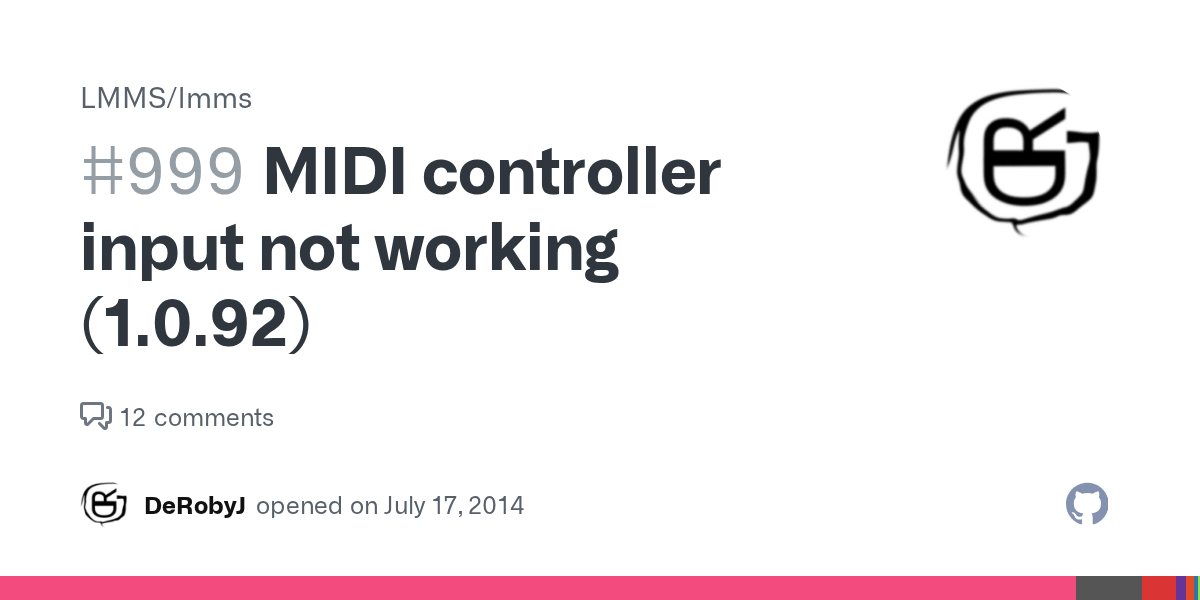 MIDI controller input not working (1.0.92) · Issue 999 · LMMS/lmms · GitHub