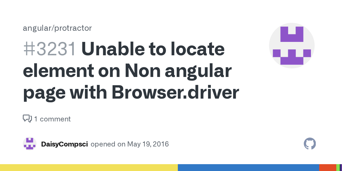Unable to locate element on Non angular page with Browser.driver