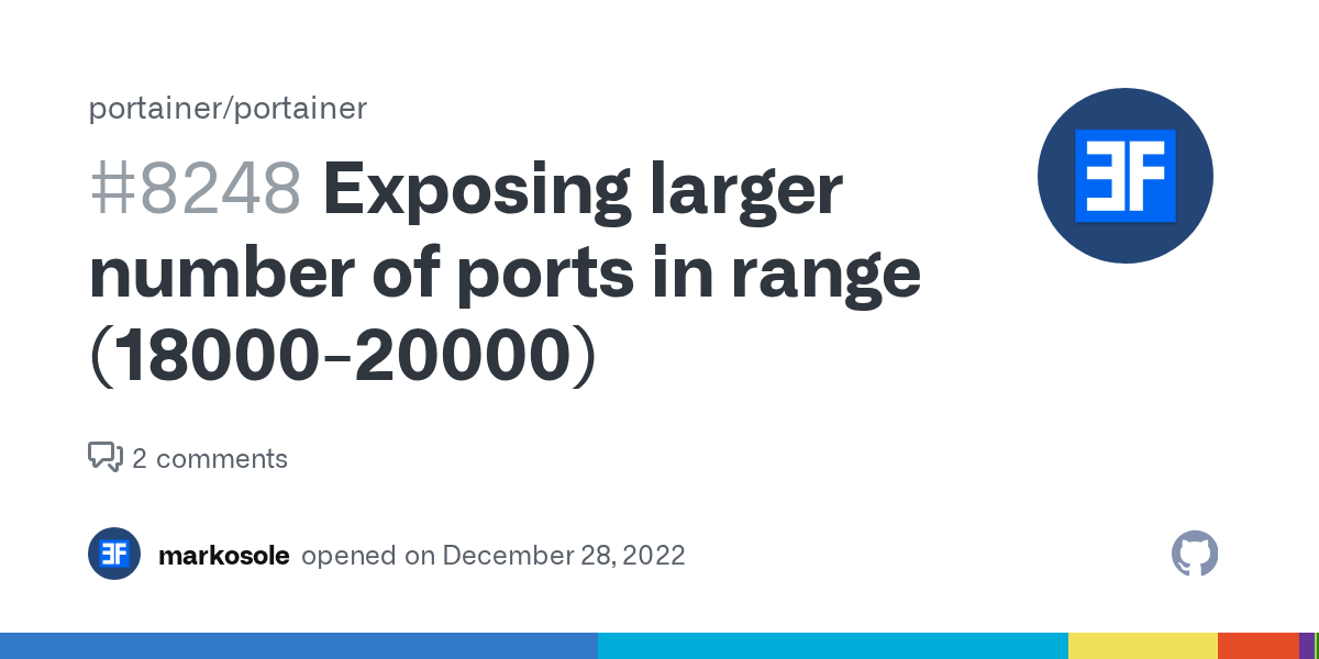 Exposing larger number of ports in range (1800020000) · Issue 8248