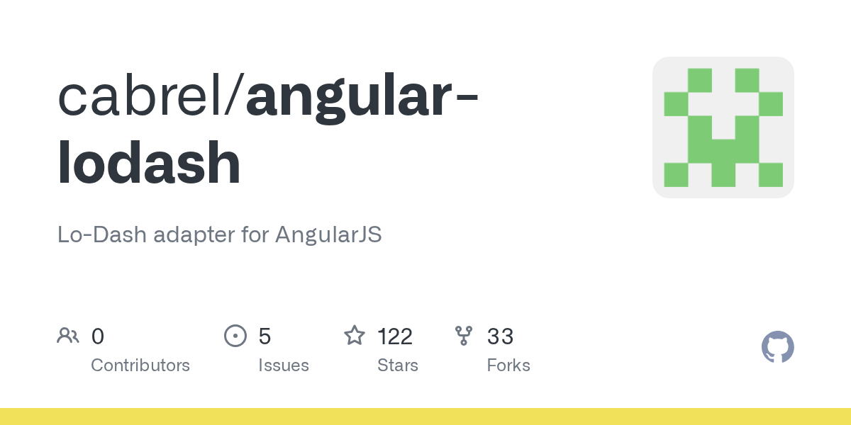 GitHub cabrel/angularlodash LoDash adapter for AngularJS