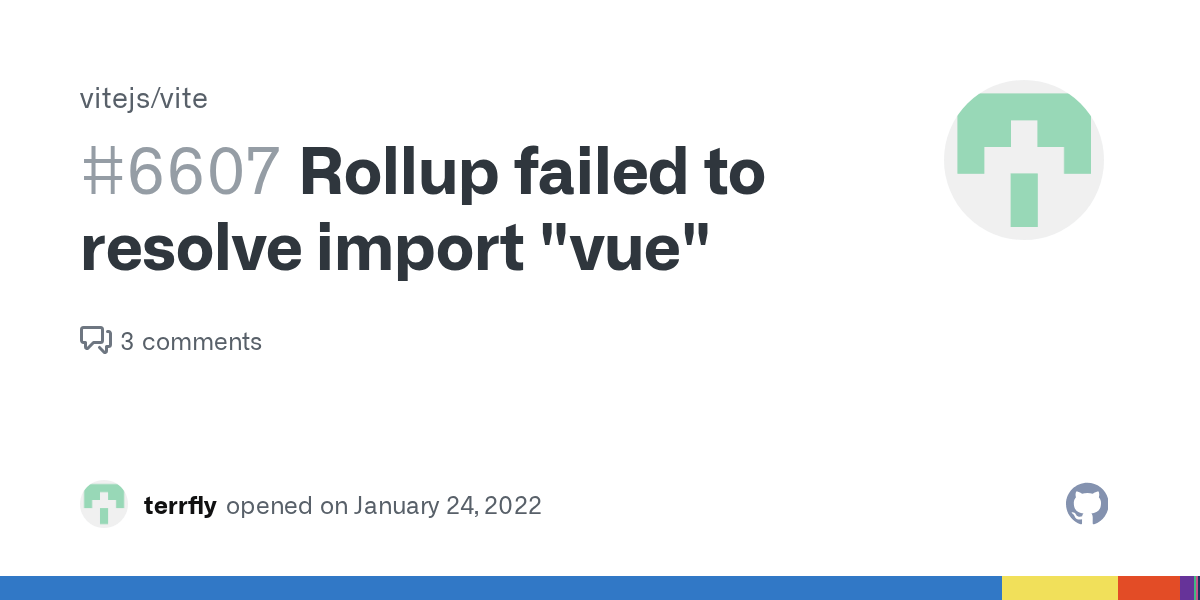Rollup failed to resolve import "vue" · Issue 6607 · vitejs/vite · GitHub