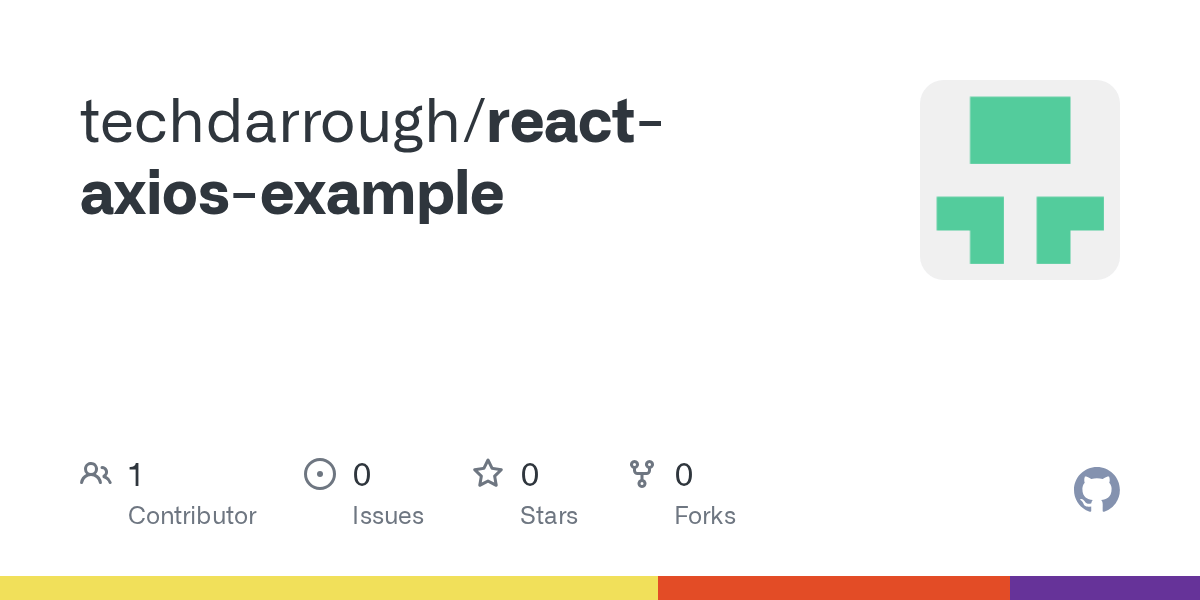 GitHub techdarrough/reactaxiosexample