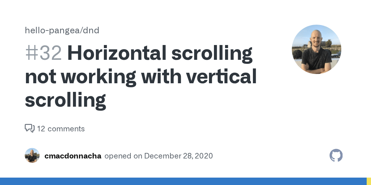 Horizontal scrolling not working with vertical scrolling · Issue 32