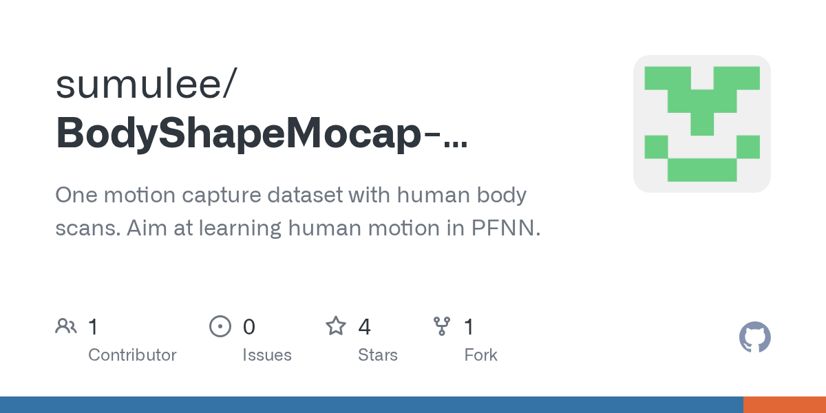 GitHub sumulee/BodyShapeMocapDataset One motion capture dataset