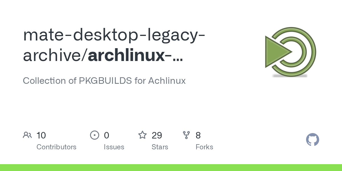 GitHub matedesktoplegacyarchive/archlinuxpackages Collection of