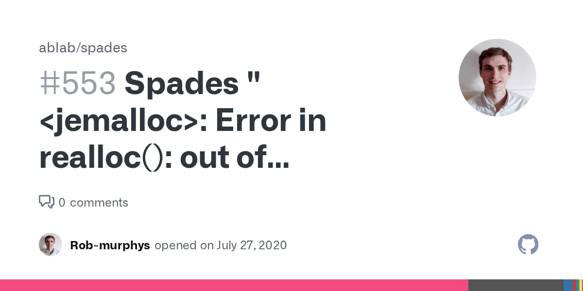 Spades " Error in realloc() out of memory" error · Issue 553