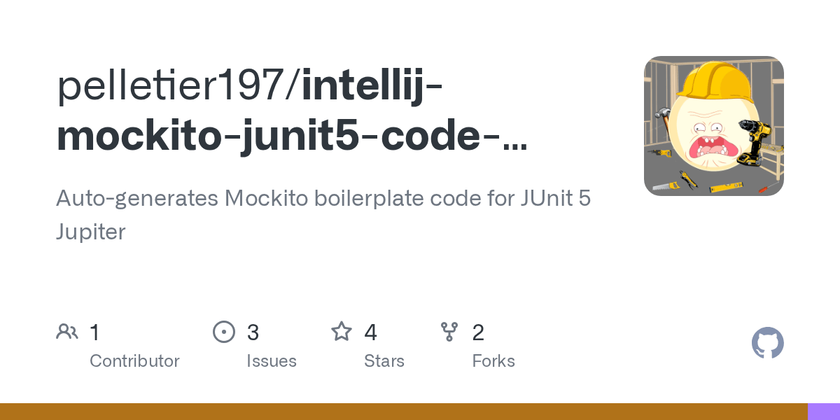 GitHub pelletier197/intellijmockitojunit5codegenerator Auto
