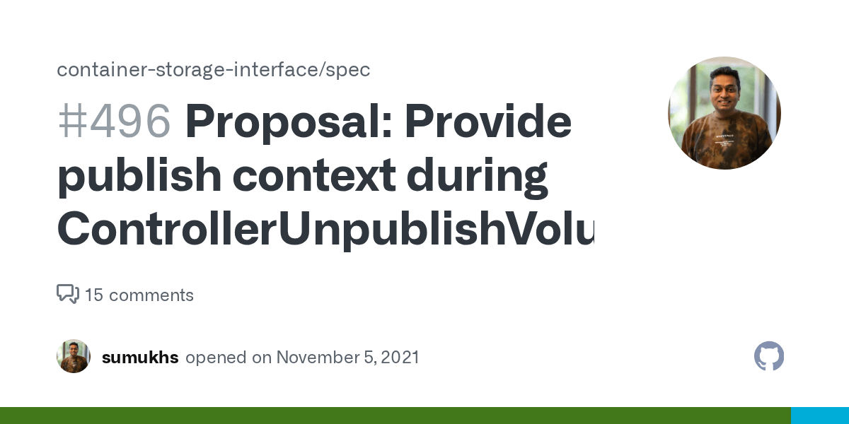 Proposal Provide publish context during ControllerUnpublishVolume