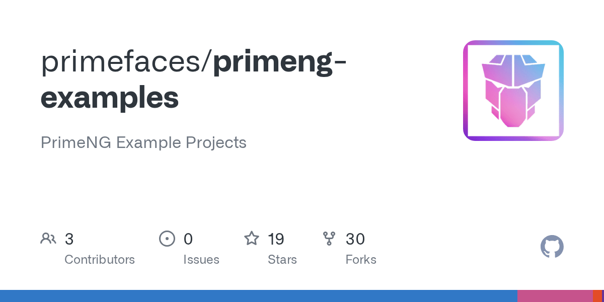 GitHub primefaces/primengexamples PrimeNG Example Projects