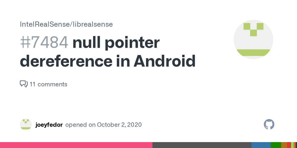 null pointer dereference in Android · Issue 7484 · IntelRealSense