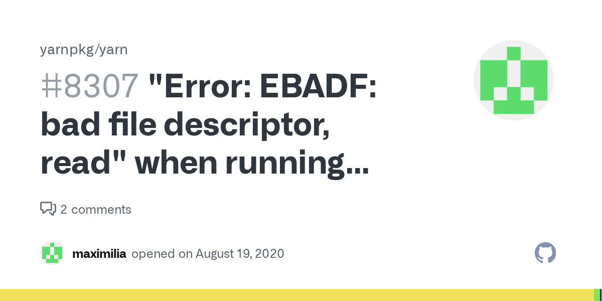 "Error EBADF bad file descriptor, read" when running "nohup yarn