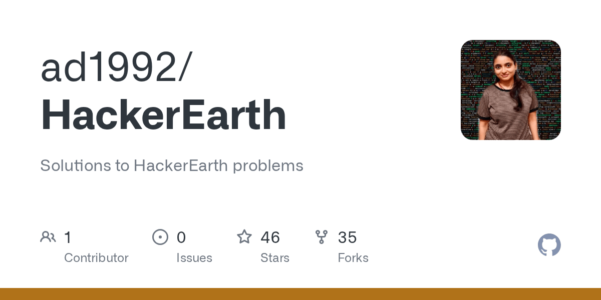 GitHub ad1992/HackerEarth Solutions to HackerEarth problems