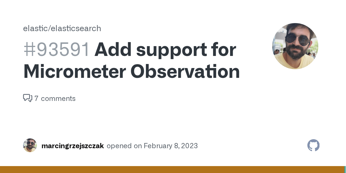 Add support for Micrometer Observation · Issue 93591 · elastic