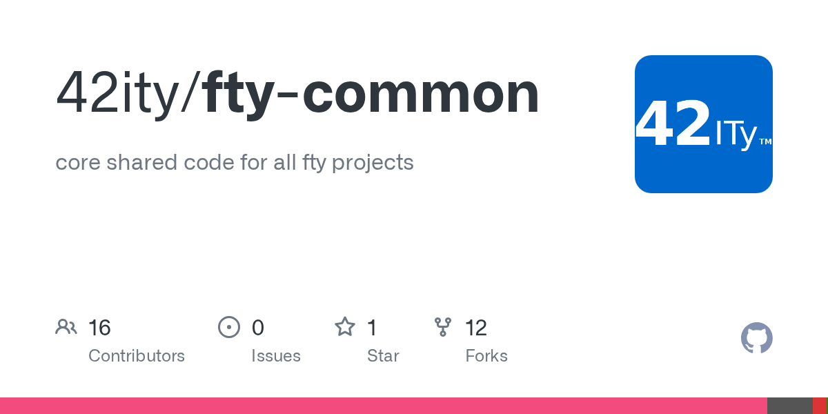 GitHub core shared code for all fty projects