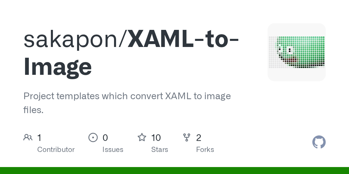 GitHub sakapon/XAMLtoImage Project templates which convert XAML to