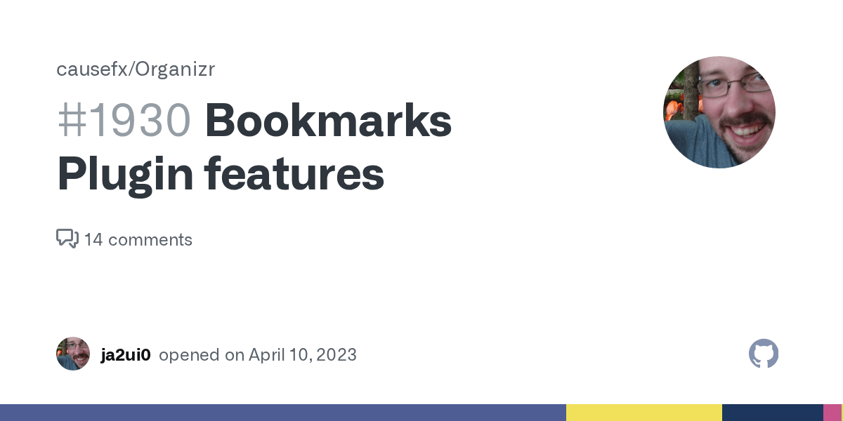 Bookmarks Plugin features · Issue 1930 · · GitHub
